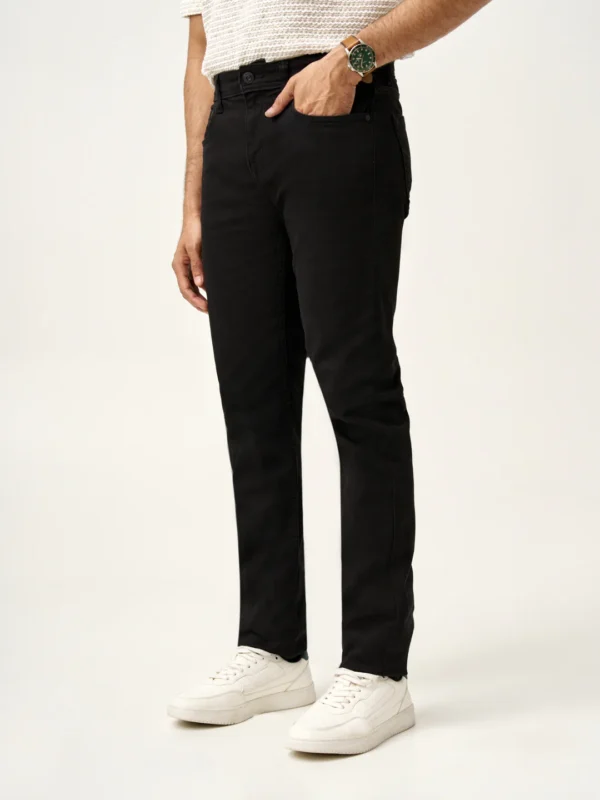 Lucaso Raw Black Power-Stretch Slim Fit Jeans - Image 2