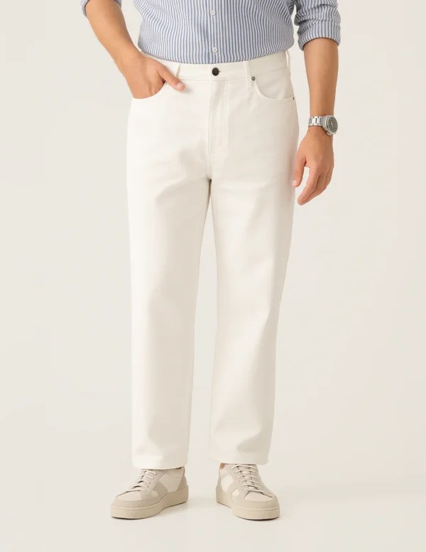 Lucaso Frost White Relaxed Fit Jeans