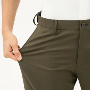 Lucaso Verdant Olive Water Repellent Relaxed Fit Stretch Formal Pant