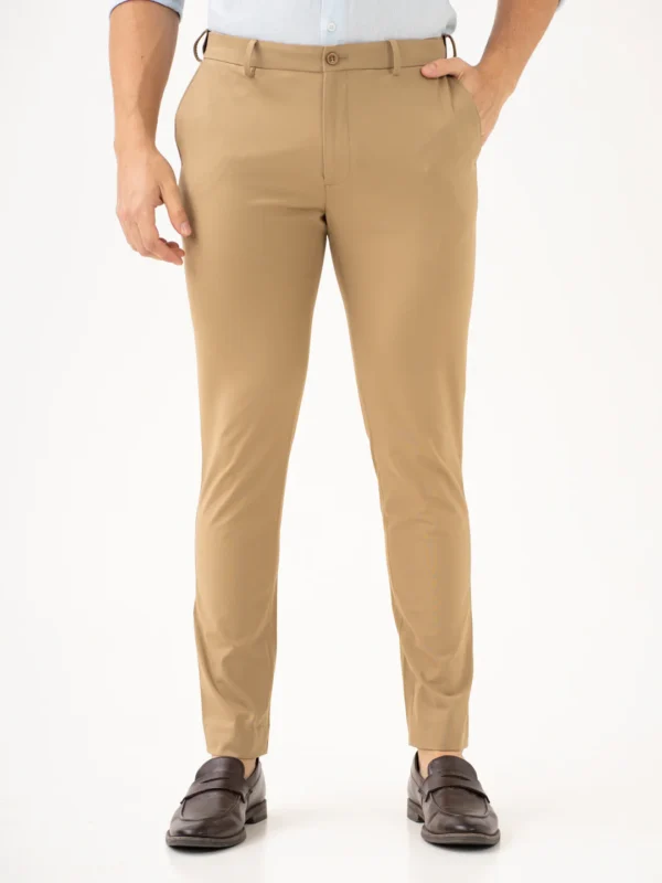 Somewhere Khaki Slim Fit Stretch Formal Pants Lucaso