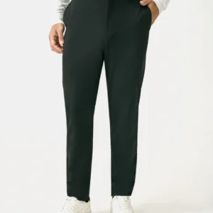 Lucaso Deep Black Slim Fit Power Stretch Pants